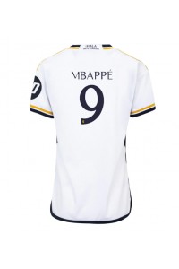 Real Madrid Kylian Mbappe #9 Fotballdrakt Hjemme Klær Dame 2023-24 Korte ermer